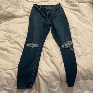 American Eagle distressed straight leg jeans